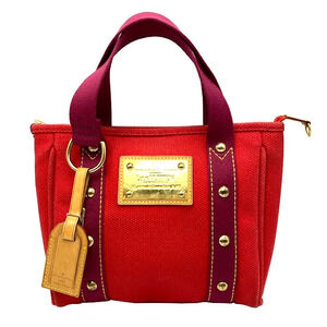 Louis Vuitton Cabas Antigua Tote Bag Leather Red